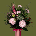 Hugo's Charm with Pink Glass Vase