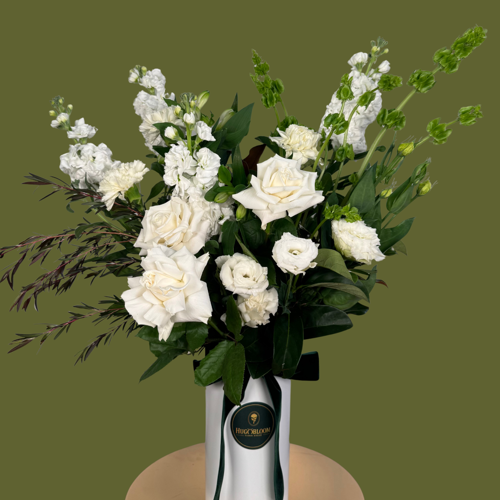 Cedar with White Ceramic Vase