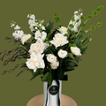 Cedar with White Ceramic Vase