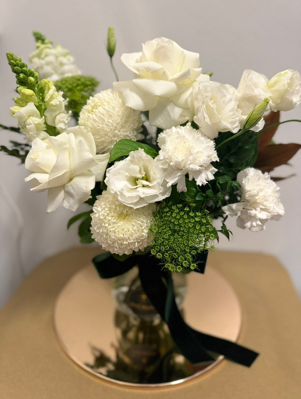 Cedar with White Ceramic Vase